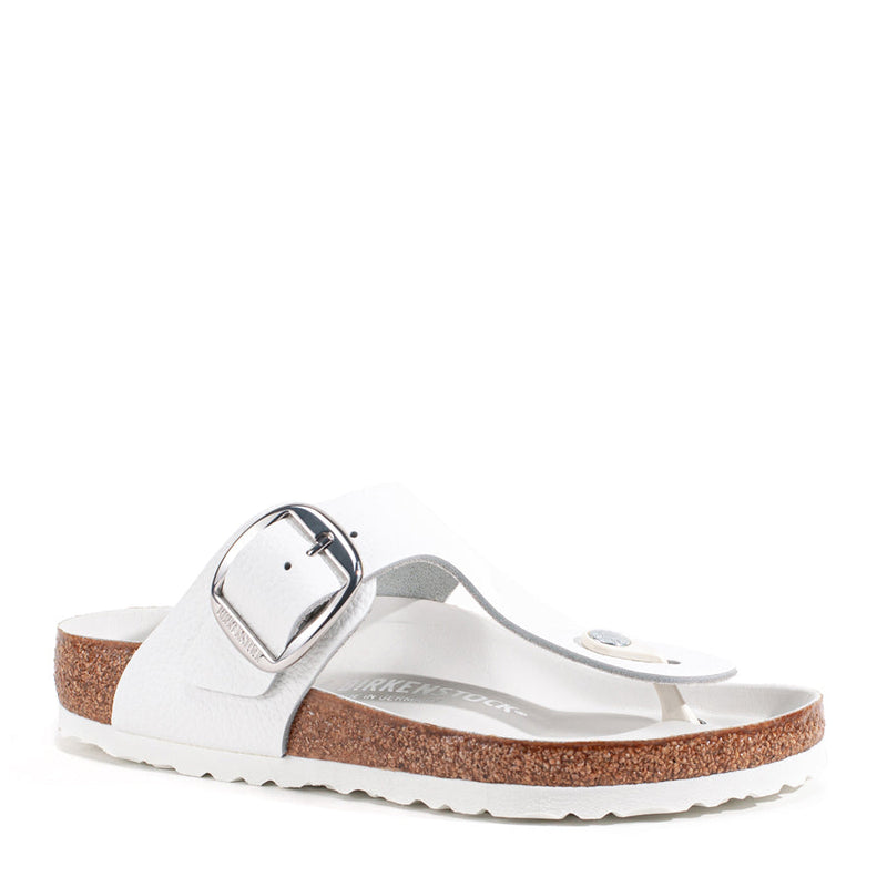 GIZEH BIG BUCKLE - WHITE - LEATHER