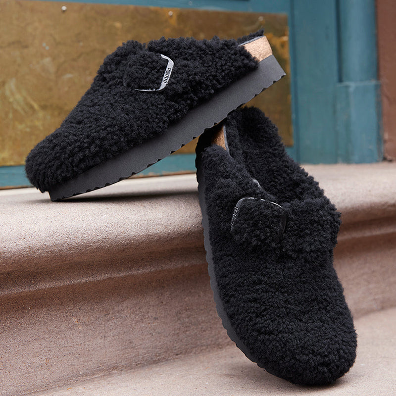 BOSTON TEDDY SHEARLING - BLACK - SHEARLING