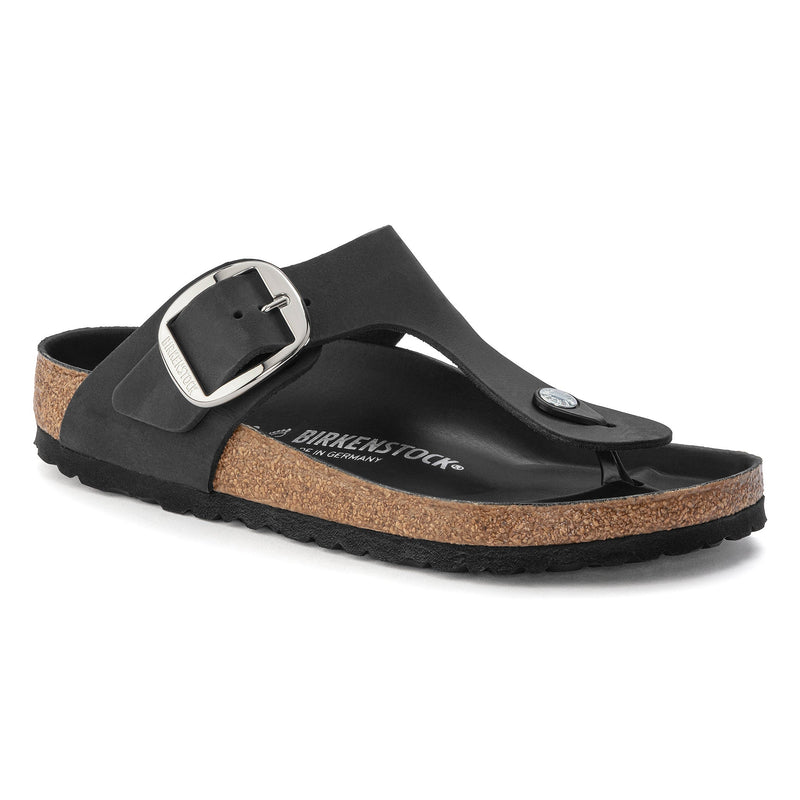 GIZEH BIG BUCKLE - BLACK - OIL LEATHER