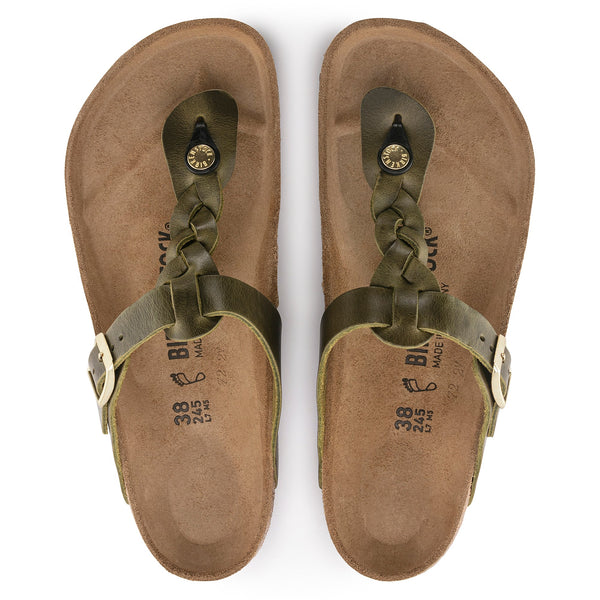 TRESSE GIZEH - VERT OLIVE - CUIR HUILE