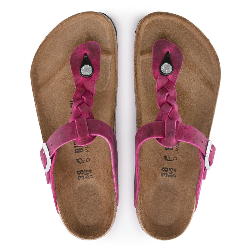 GIZEH BRAID - FUCHSIA - OIL LEATHER