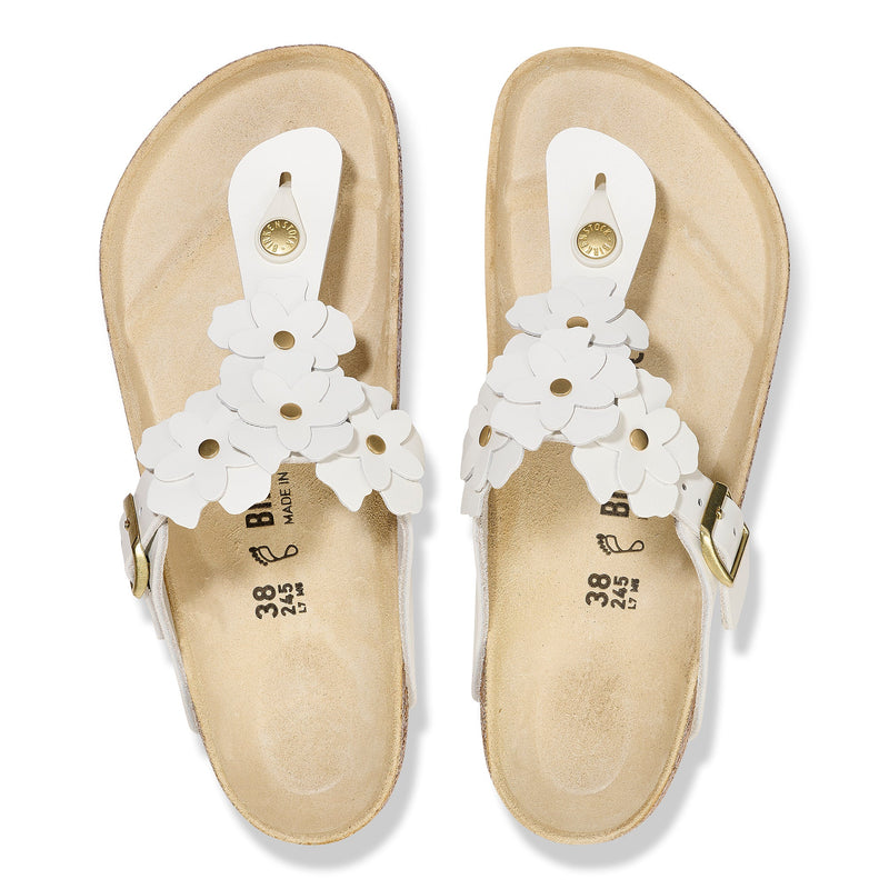 GIZEH FLOWERS - WHITE - LEATHER