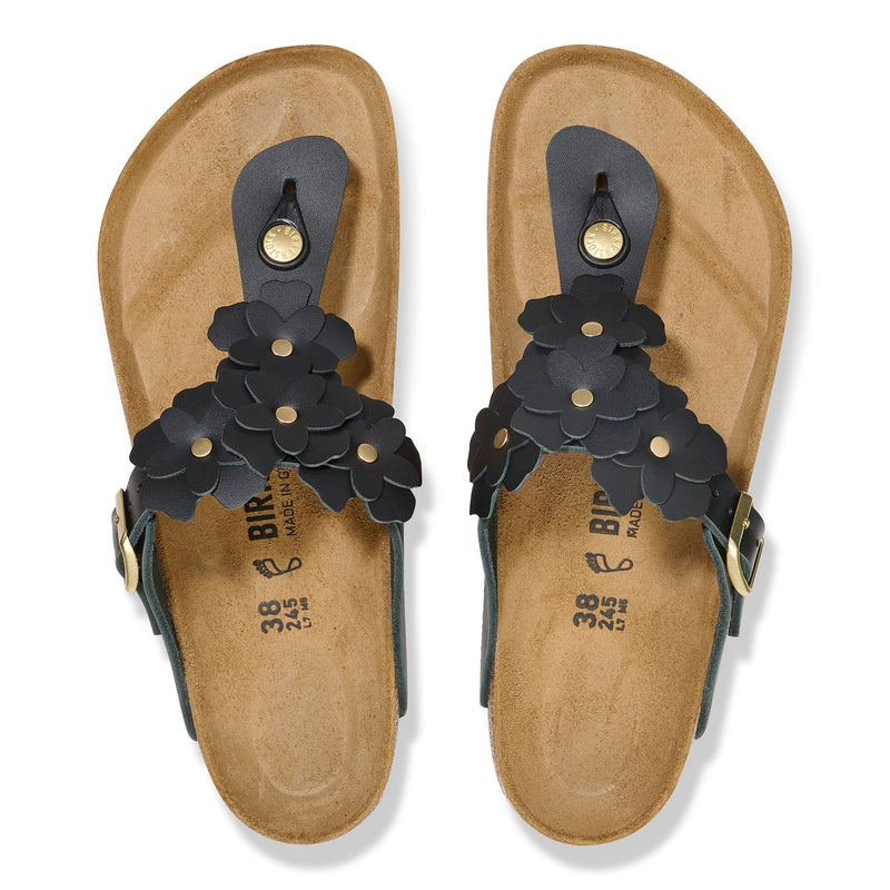 GIZEH FLOWERS - BLACK - LEATHER