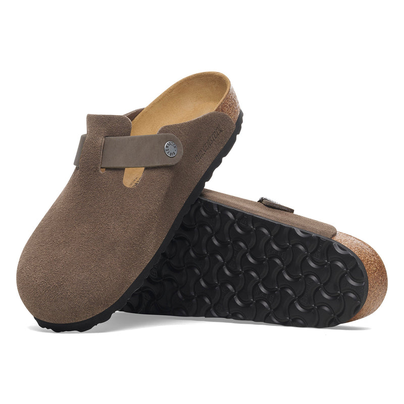 BOSTON CLOG - CONCRETE - LEATHER/SUEDE